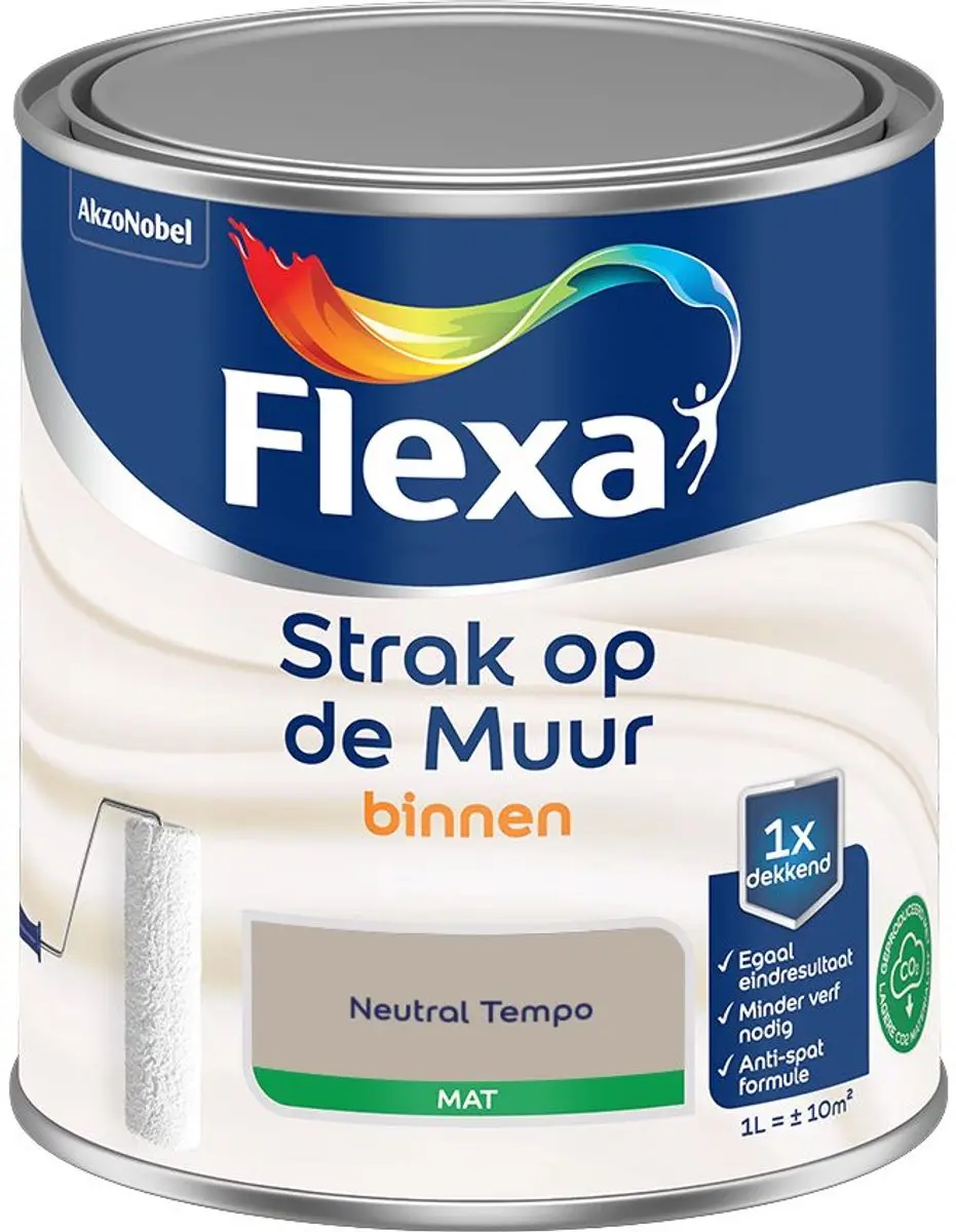 Flexa Strak Op De Muur Binnenmat Neutral Tempo Mengverf 1L