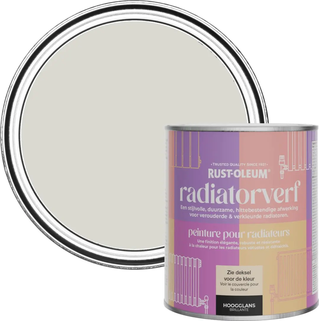 Rust-Oleum Grijs Radiatorverf Hoogglans Berkenboom 750ml