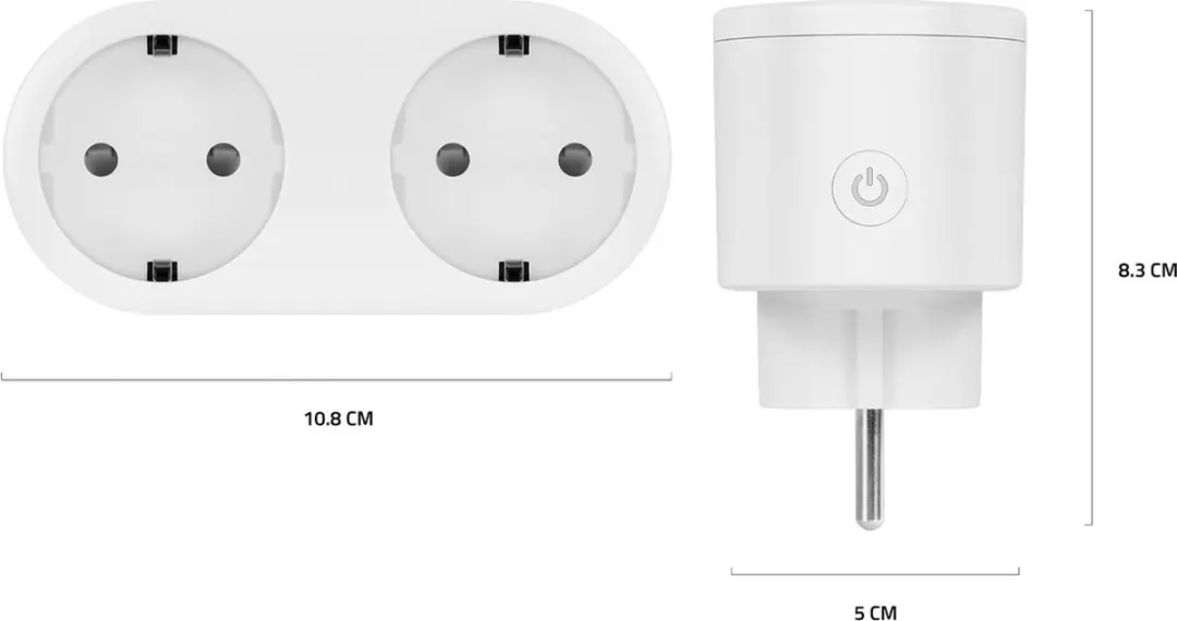 Hombli Smart Duo Socket WiFi - 2 Contacten - Wit