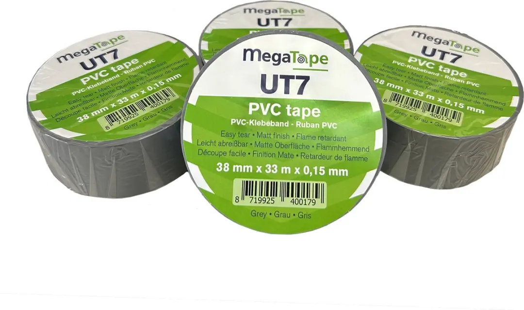 Kortpack Megatape UT7 PVC Isolatietape 38mm x 33m