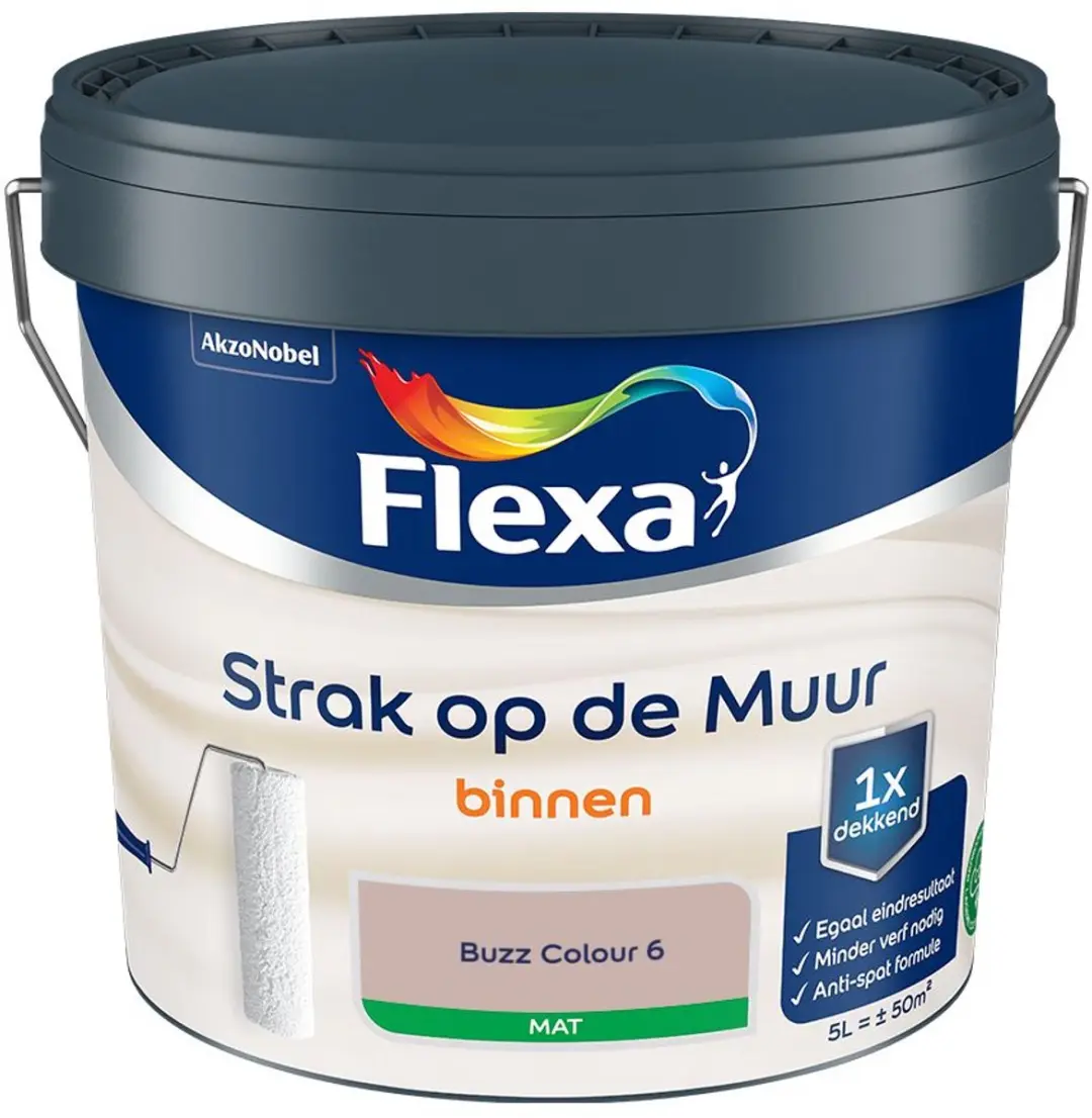 Flexa Strak Op De Muur Binnenmat Buzz Colour 6 Mengverf 5L