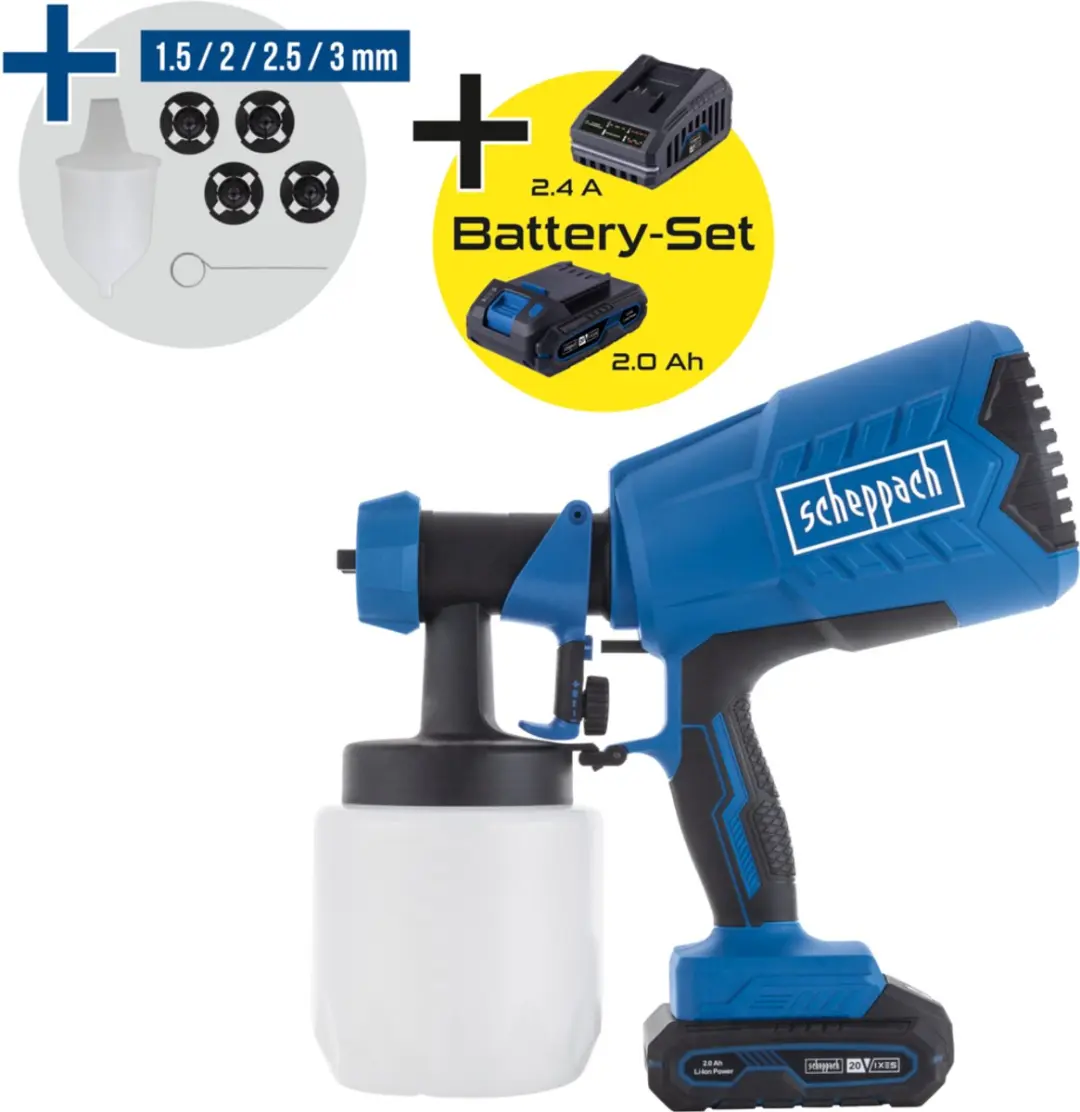 Scheppach Accu Verfspuitsysteem C-APS700-X - Blauw