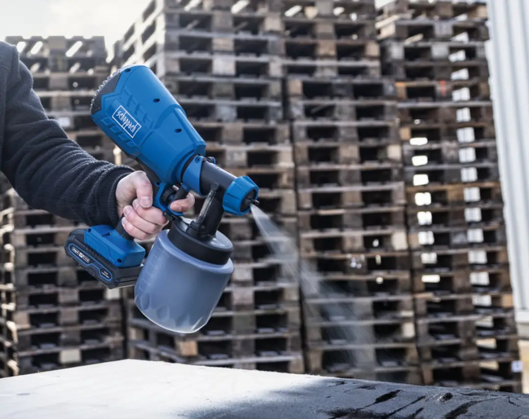 Scheppach Accu Verfspuitsysteem C-APS700-X - Blauw - afbeelding 6 van 6