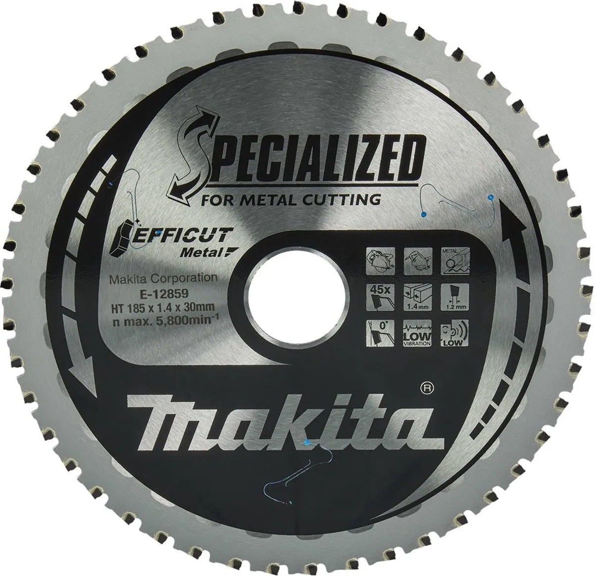 Makita E-12859 Cirkelzaagblad Staal 185mm - 45 Tanden