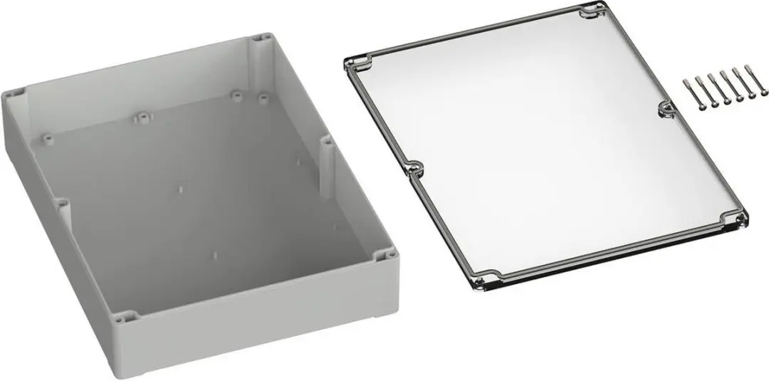 Tru Components TC-9065576 Outdoorbehuizing - 300x230x85mm Polycarbonaat Grijs-wit