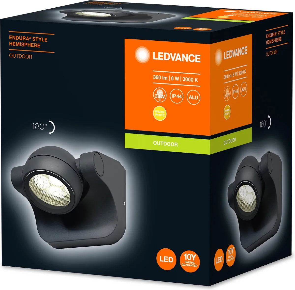 LEDVANCE Endura Style Hemisphere Wandlamp 6W - Warmwit - IP44