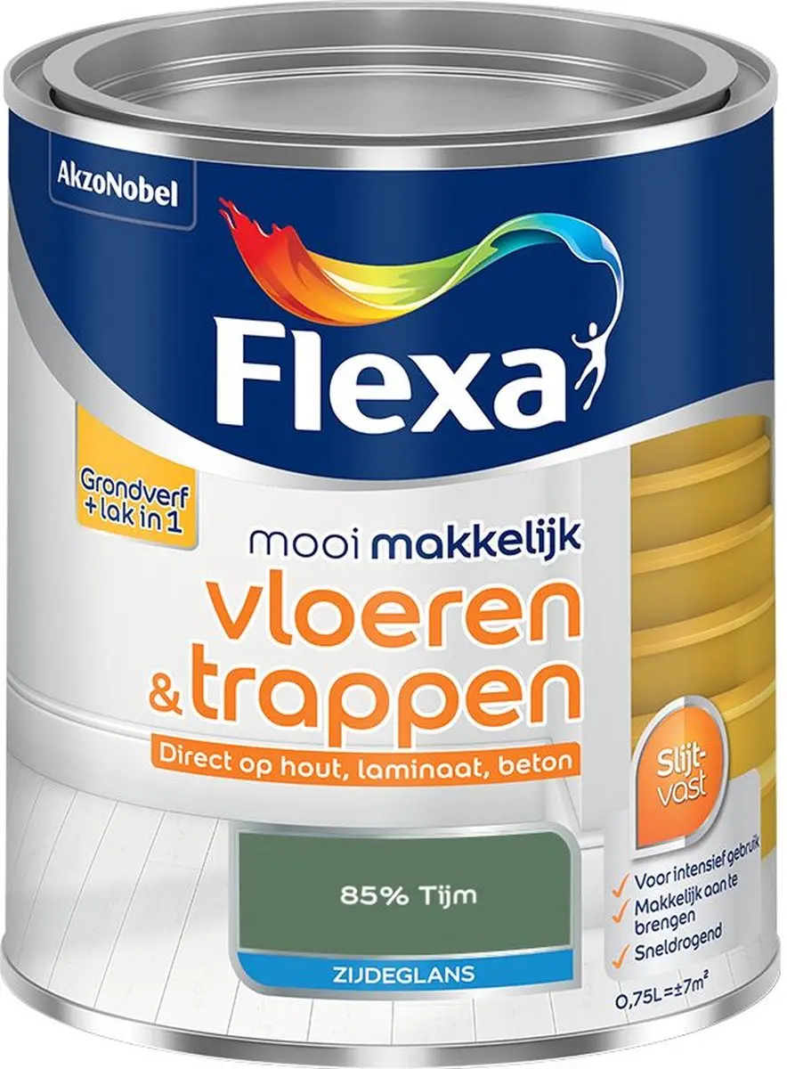 Flexa Mengverf Zijdeglans 85% Tijm 750ml