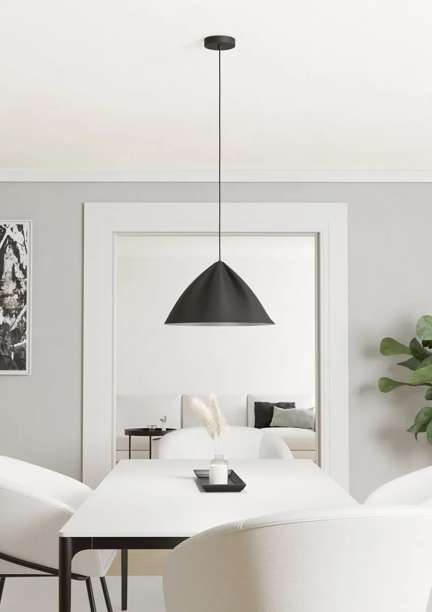 Eglo Podere Hanglamp E27 - Ø42,5cm - Zwart