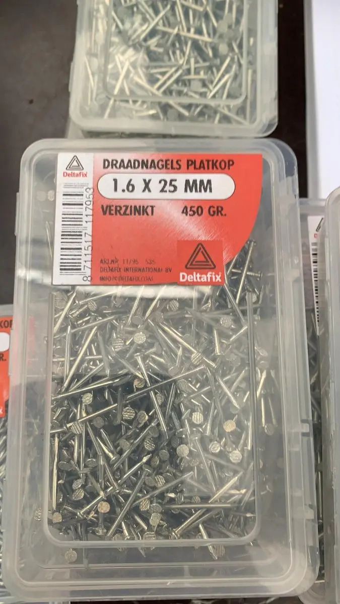 Deltafix Draadnagel Platkop Verzinkt 1.6x25mm