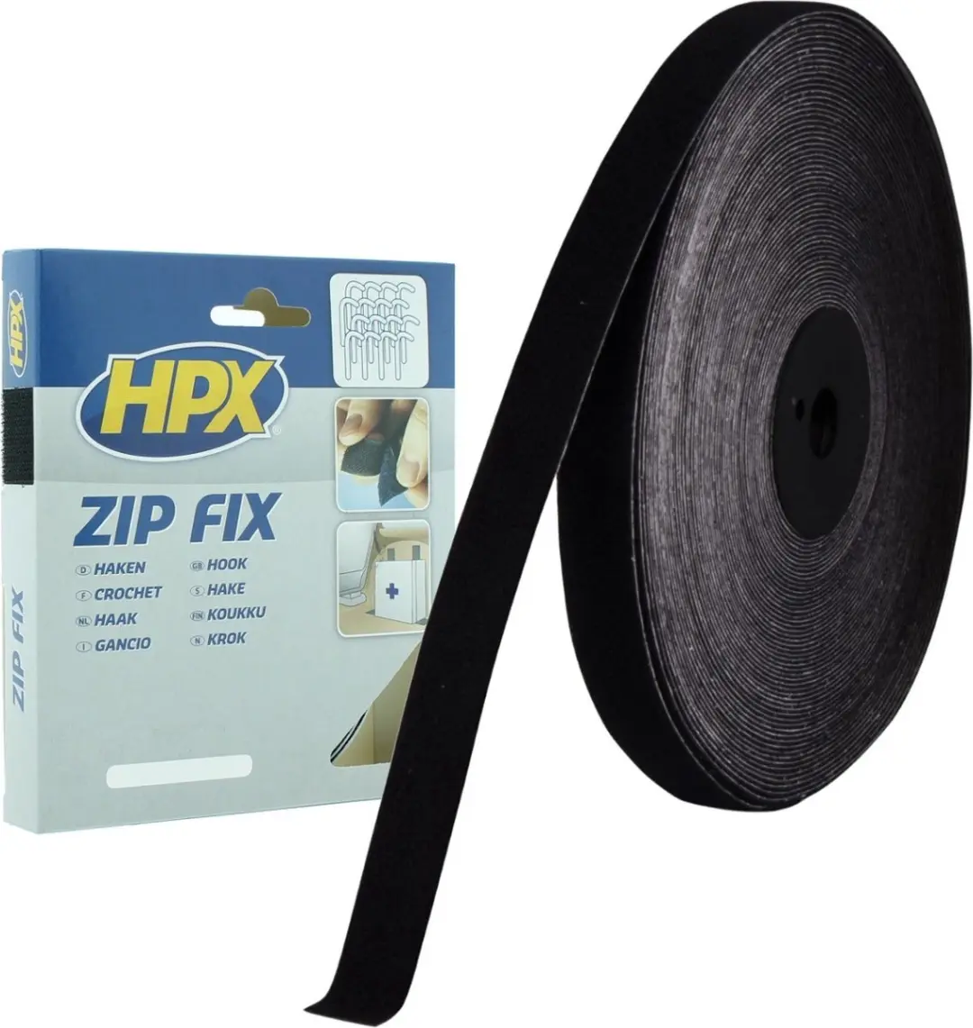 HPX Zip Fix Klittenband Lussen 20mm x 25m