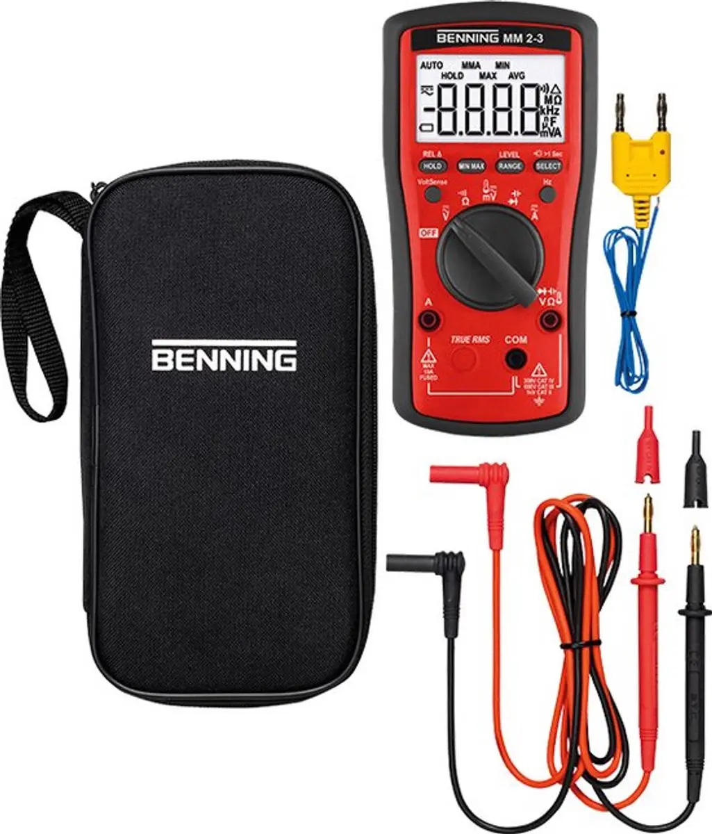 Benning MM 2-3 Multimeter - 600V AC/DC