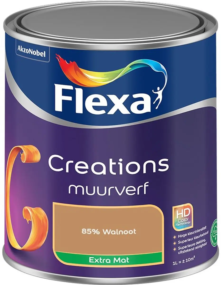 Flexa Creations Muurverf Extra Mat 85% Walnoot