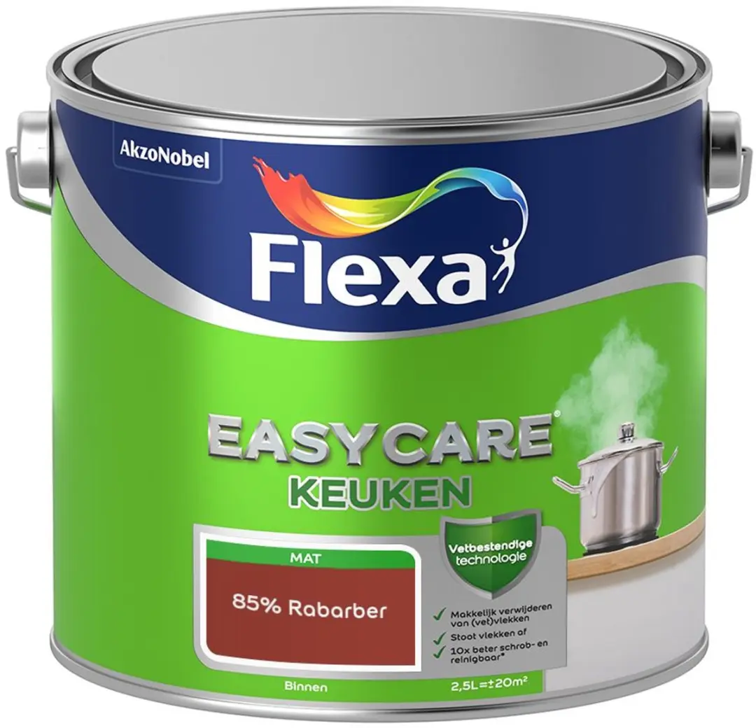 Flexa Easycare Keuken Mengverf 85% Rabarber 2,5L
