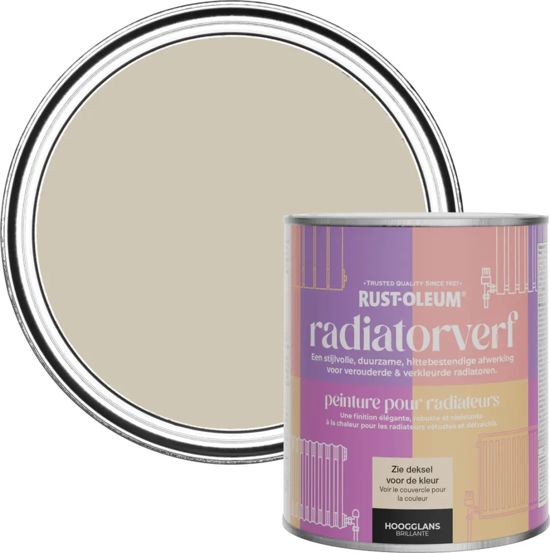 Rust-Oleum Grijs Radiatorverf Hoogglans Schemering 750ml