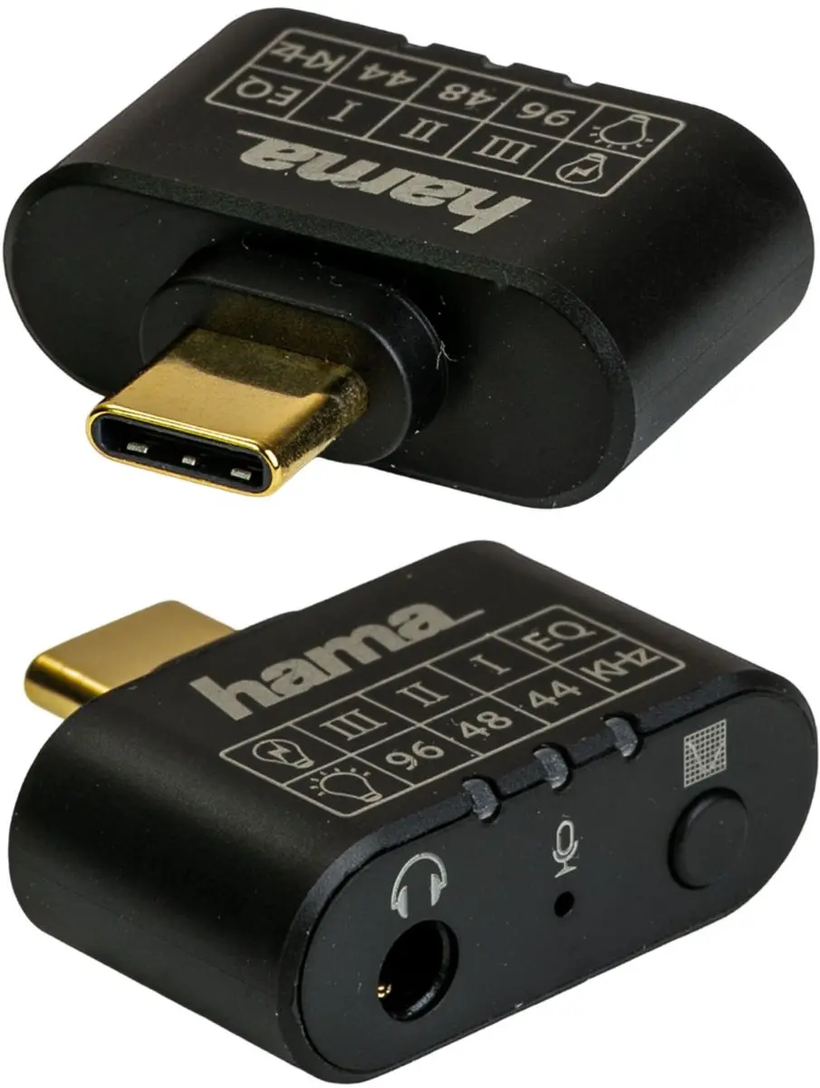 Hama 00200302 USB-C naar 3,5mm Audio-adapter - Zwart