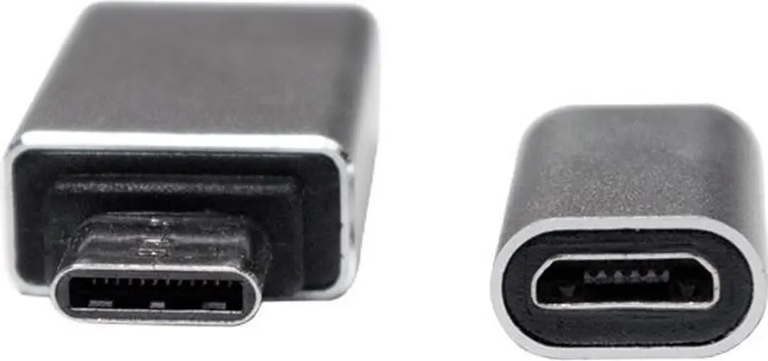 Logilink AU0040 USB-C naar Micro-USB Adapter - 2 Stuks - Zilver - afbeelding 6 van 6