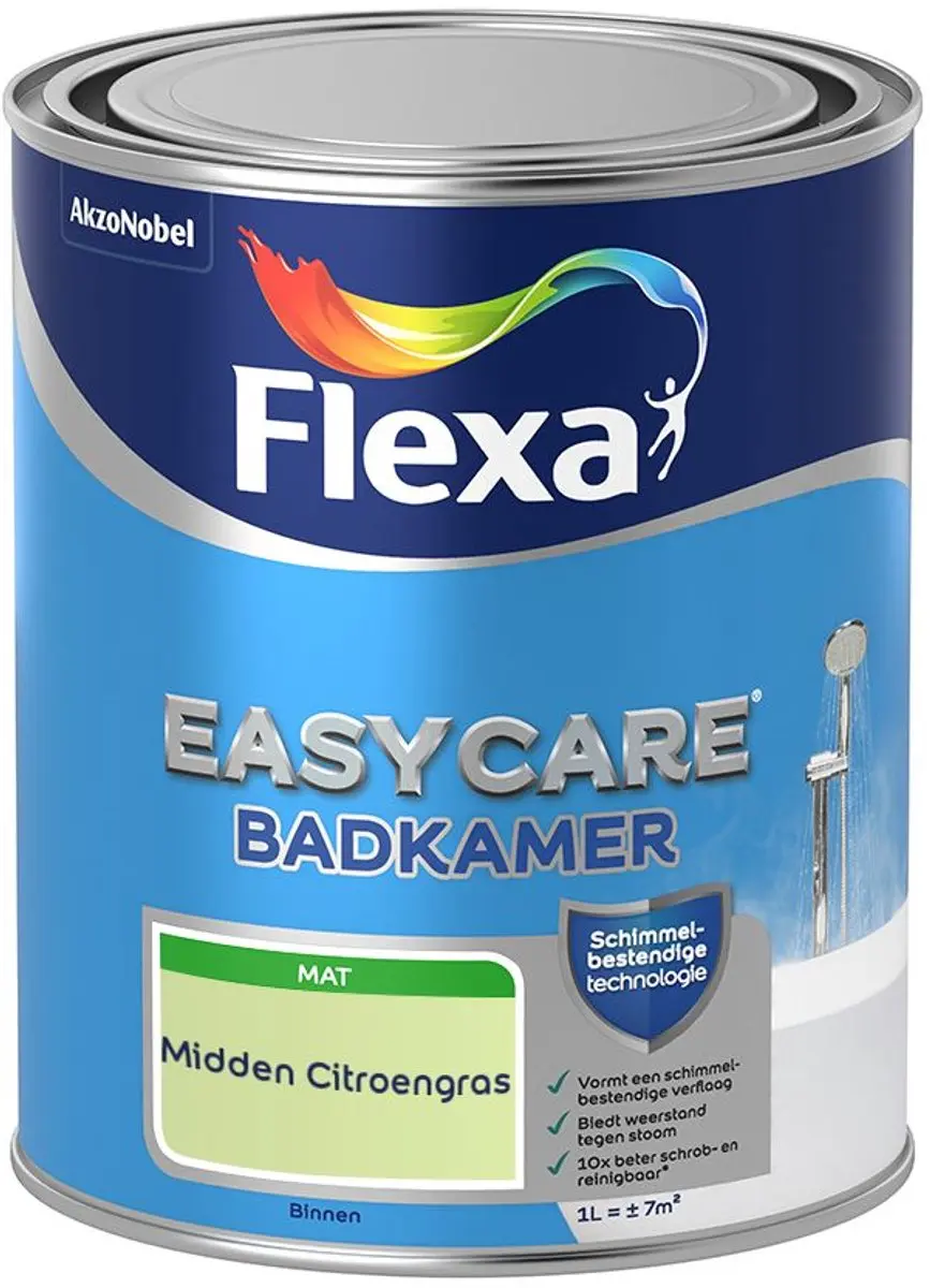 Flexa Easycare Badkamer Midden Citroengras Mengverf 1L