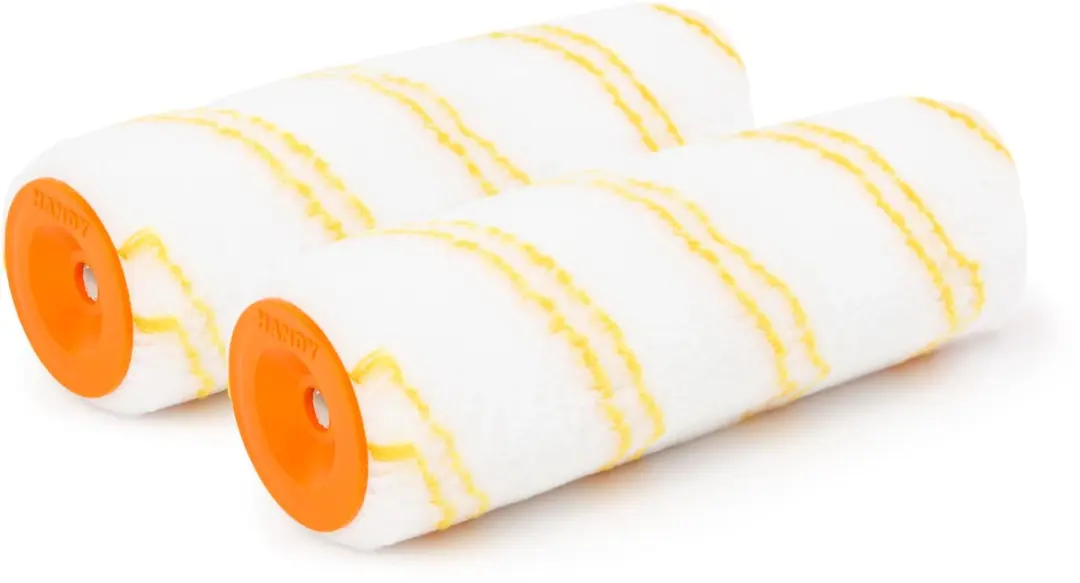 Handy Polyamide Microfiber Verfrollers 180mm - 2 Stuks - Geel/Wit