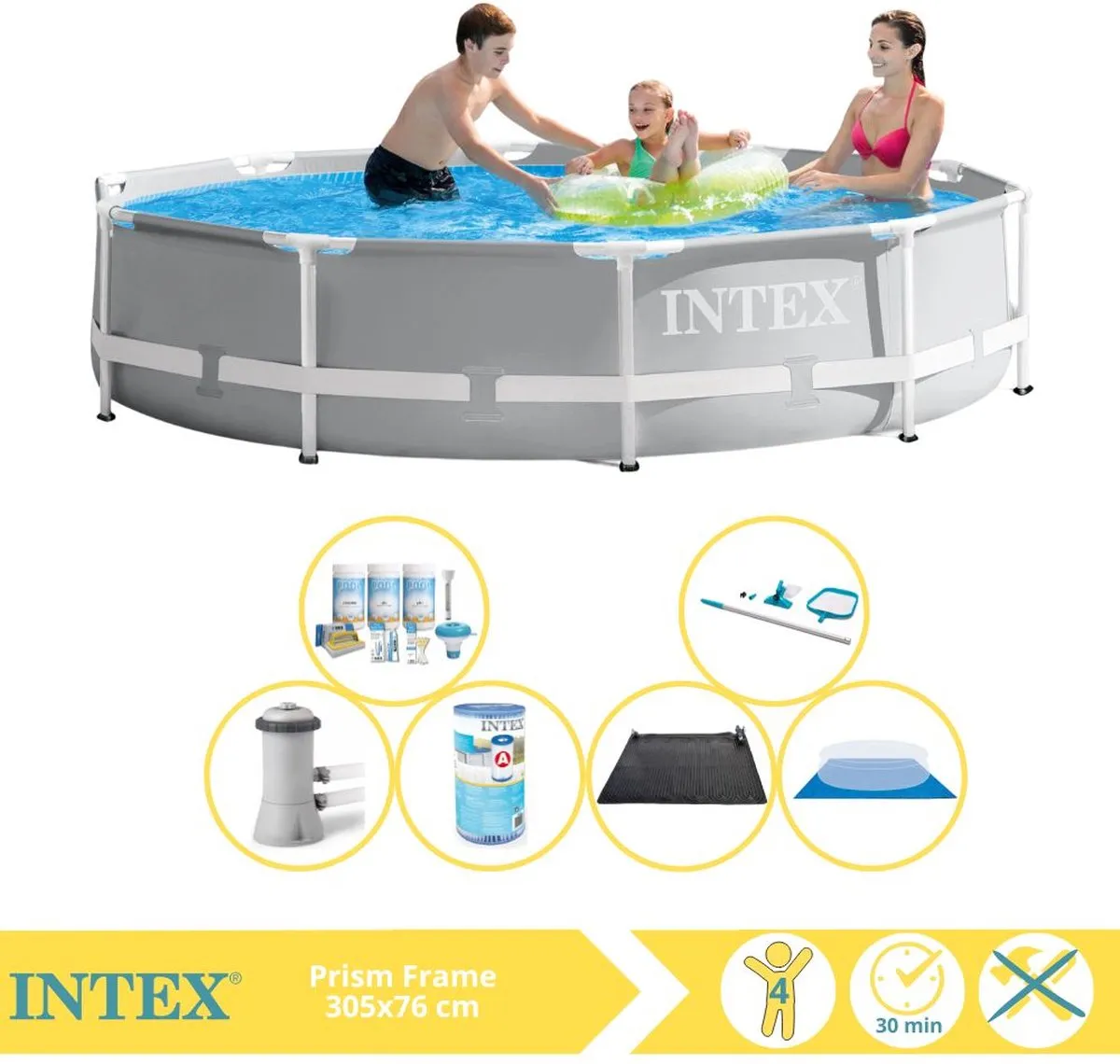 Intex Prism Frame 26712GN Opzetzwembad 366x76cm
