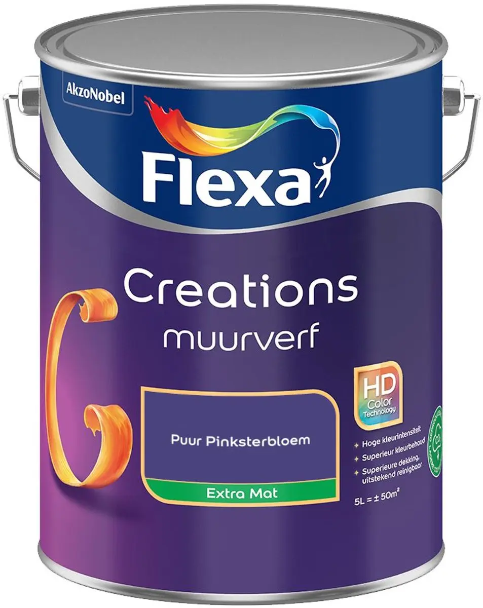 Flexa Creations Muurverf Extra Mat Puur Pinksterbloem 5L