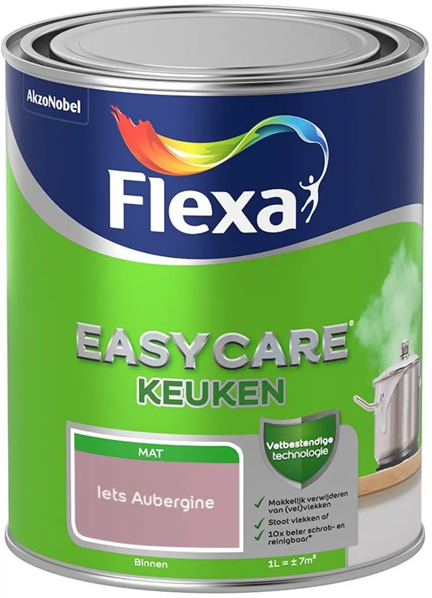 Flexa Easycare Keuken Mengverf Iets Aubergine 1L