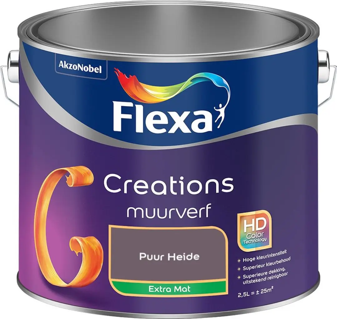 Flexa Creations Muurverf Extra Mat Puur Heide 2,5L