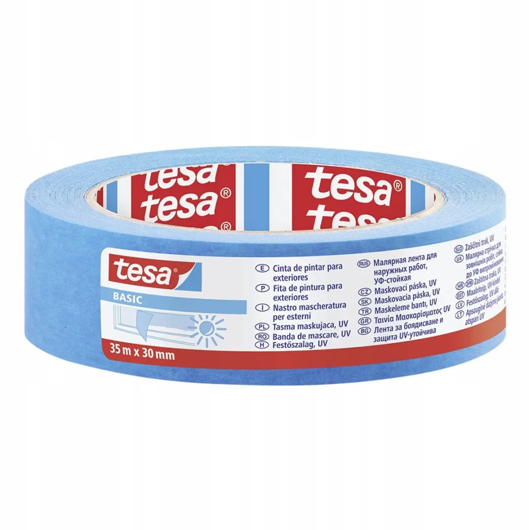 Tesa UV Basic Blauwe Afplaktape 30mm x 35m