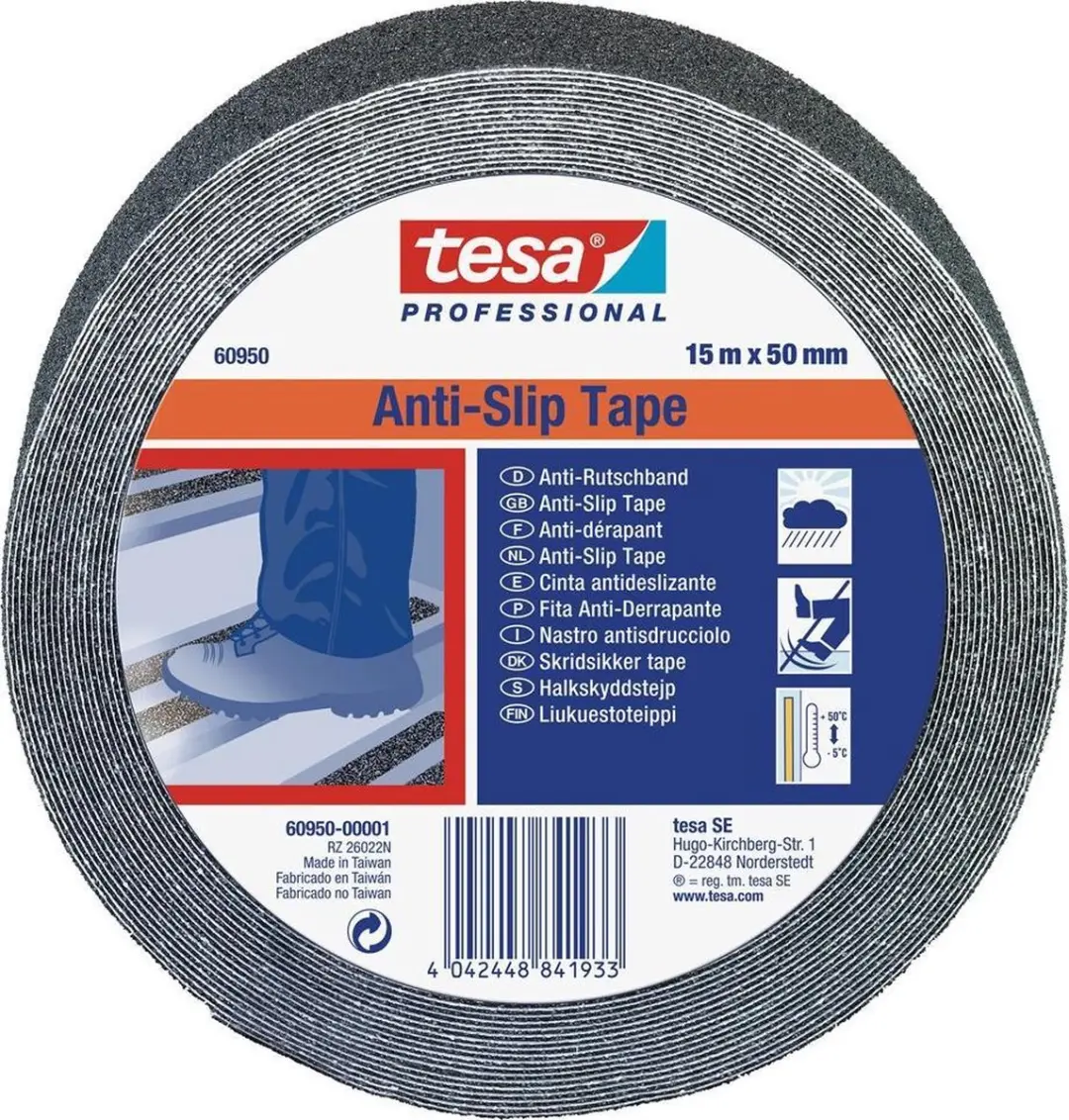 Tesa Anti-Slip Tape 100mm x 15m - Zwart