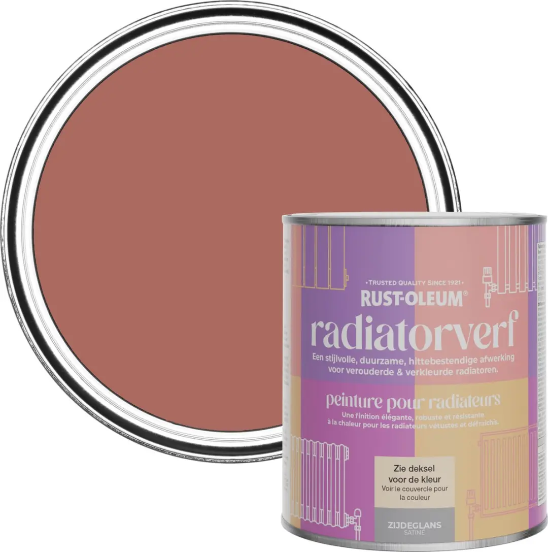 Rust-Oleum Rood Radiatorverf Zijdeglans Zalm 750ml