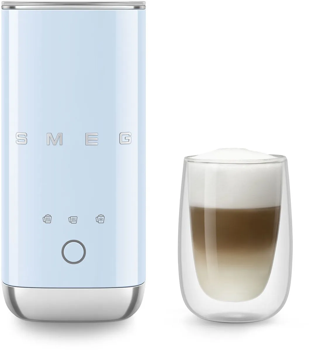 Smeg MFF02PBEU Melkopschuimer - 500W - Pastelblauw