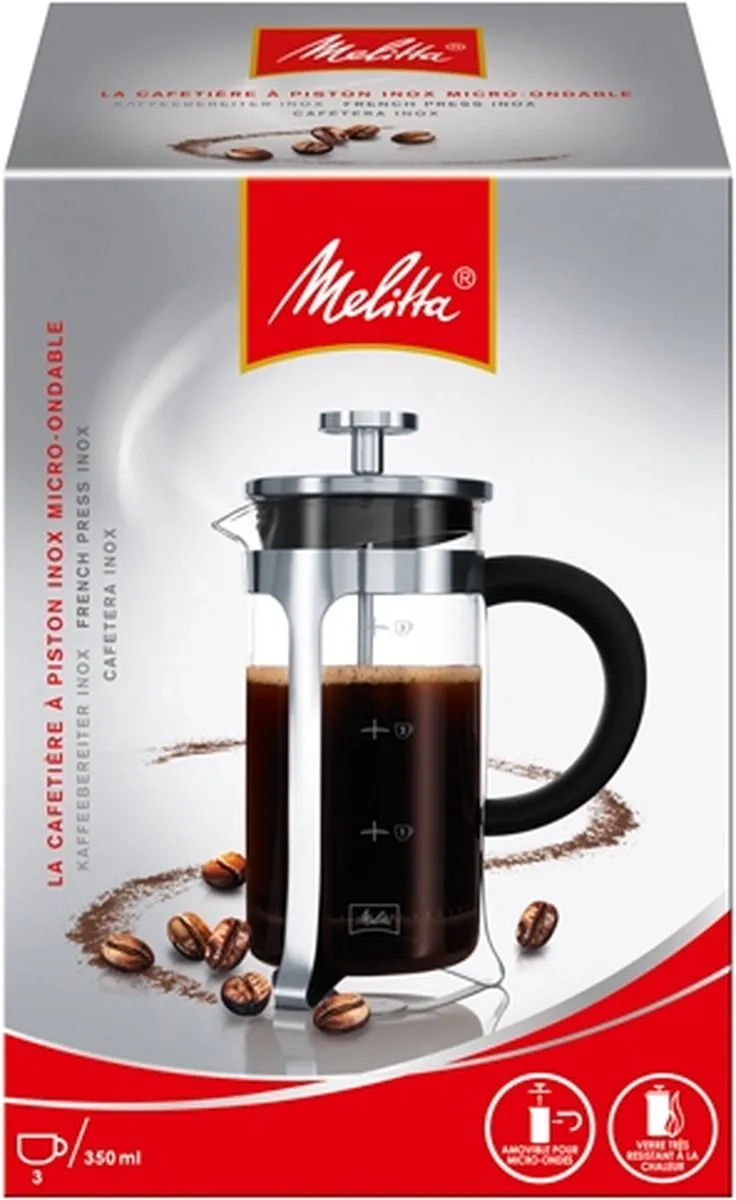 Melitta Premium 3Cups Druksysteem Koffiezetapparaat 0.35L