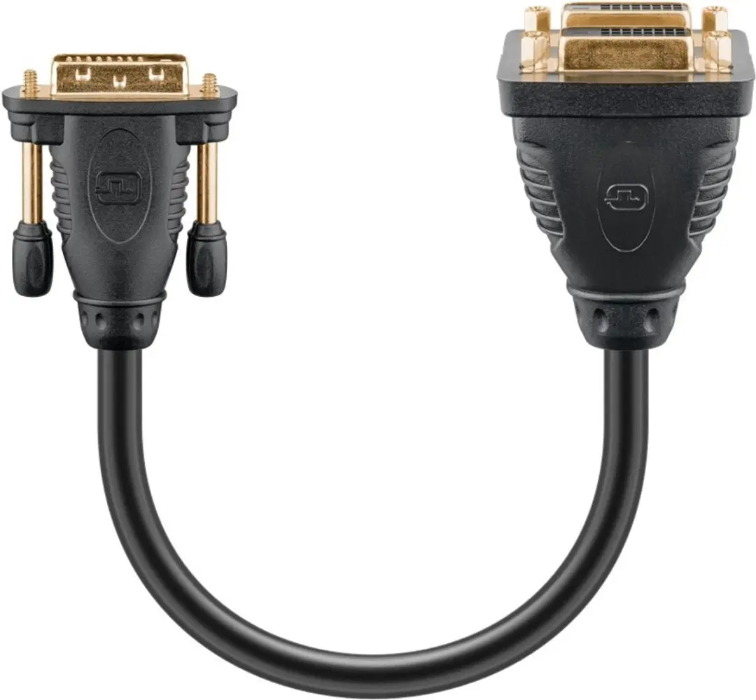 Goobay DVI Adapter Cable, gold-plated 0.1 m