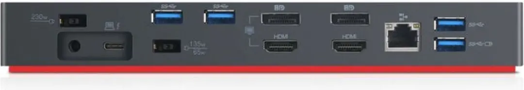 Lenovo 40AN0135EU Thunderbolt 3 Dock - Zwart/Rood