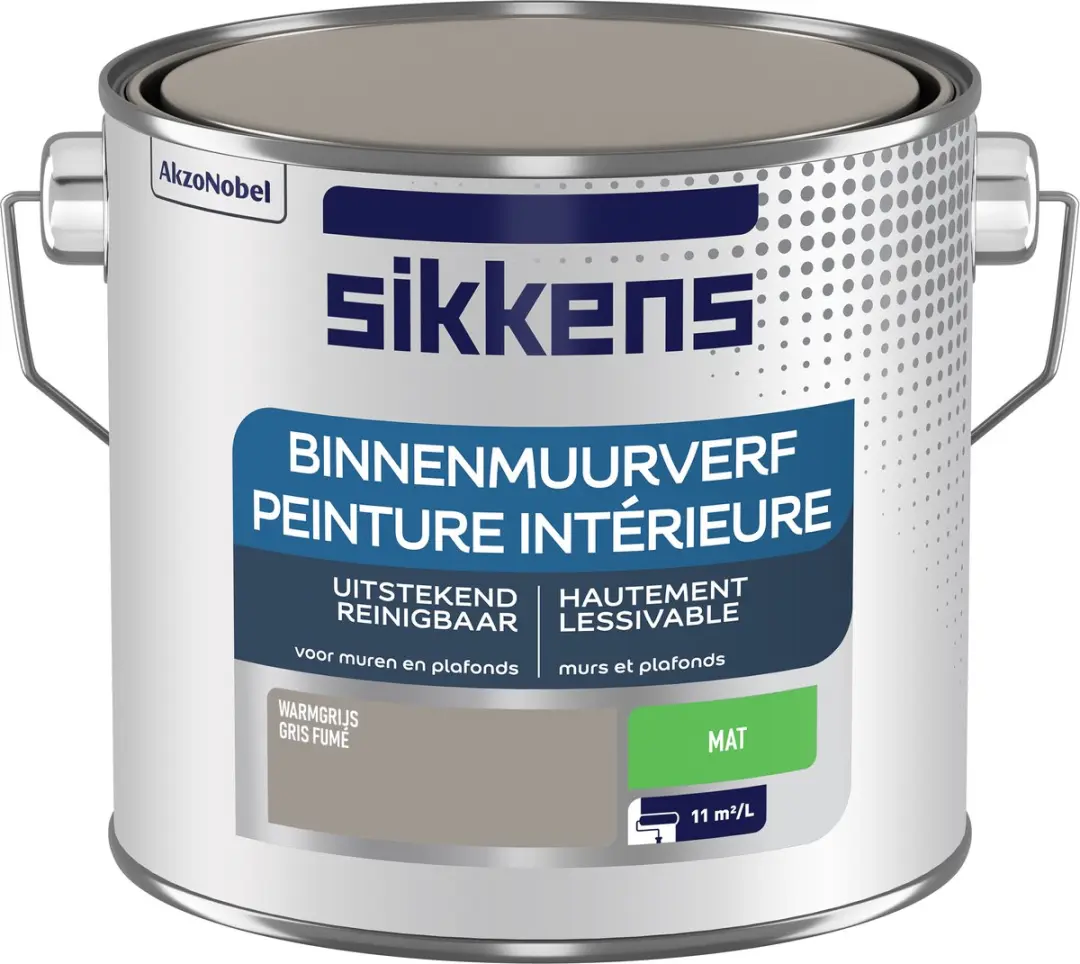 Sikkens Binnenmuurverf Mat Warmgrijs 2,5L