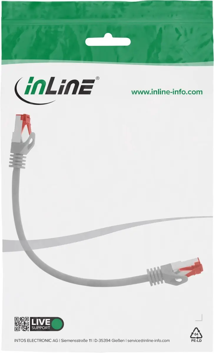 InLine S/FTP Netwerkkabel CAT6 - 0,25m