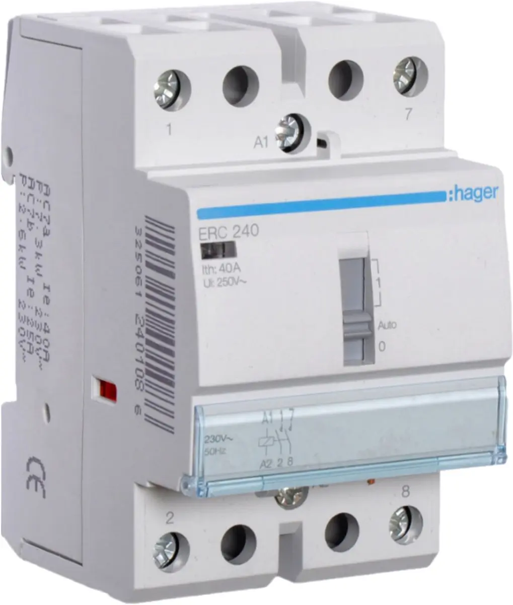 Hager Magneetschakelaar 2600W - Wit - afbeelding 6 van 6
