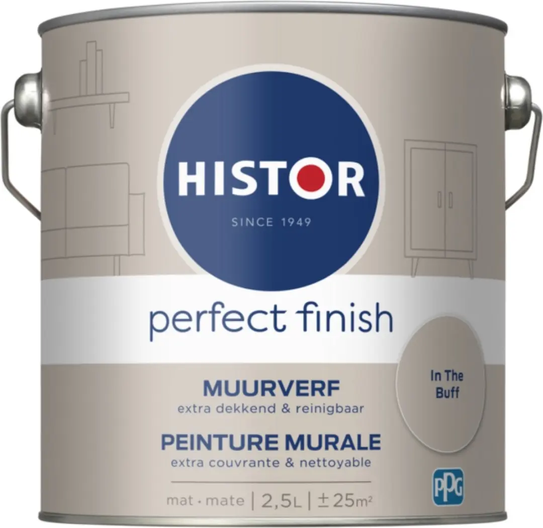 Histor Perfect Finish Muurverf Mat In the Buff 2.5L