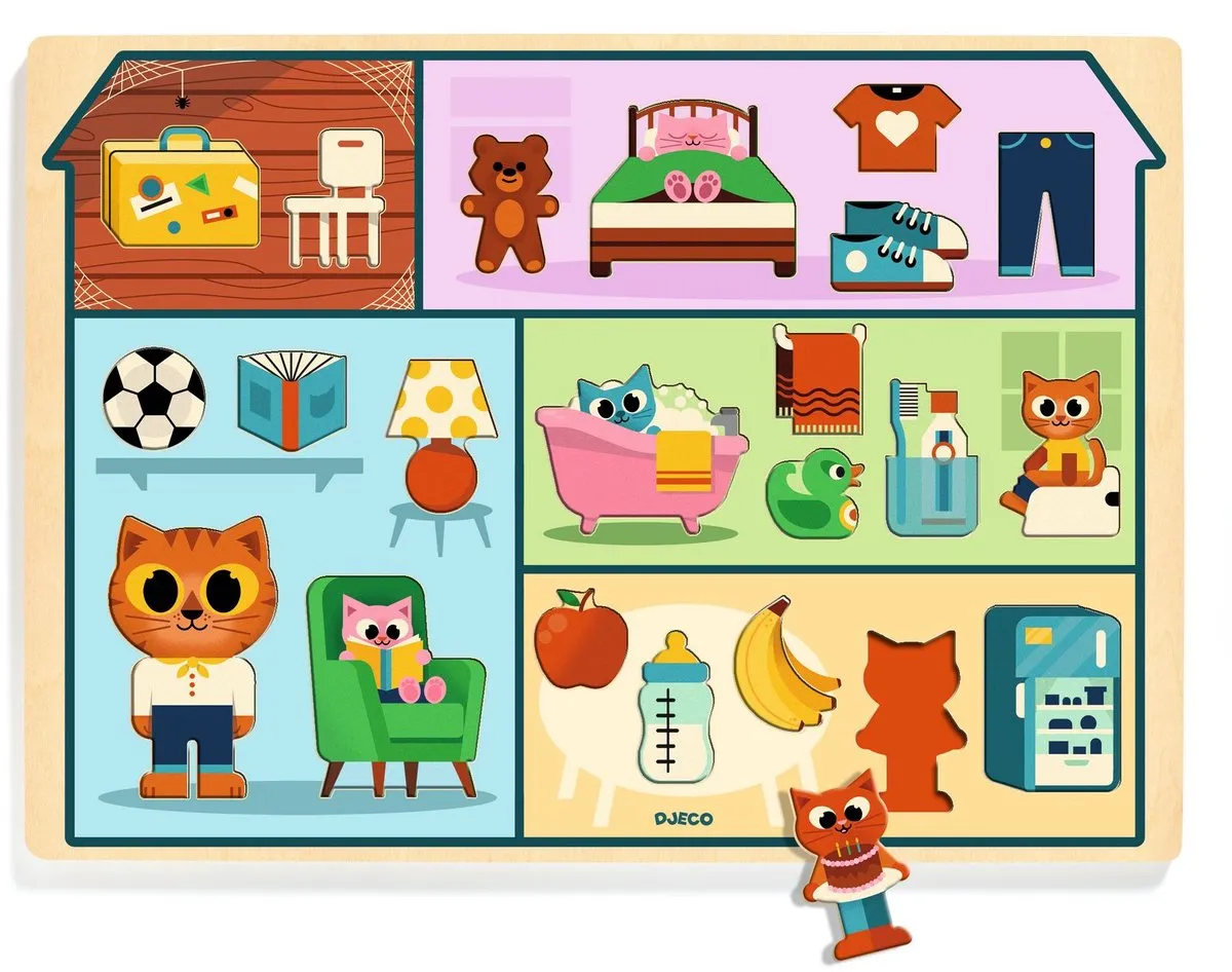 Djeco Houten Puzzel Huis DJ01834