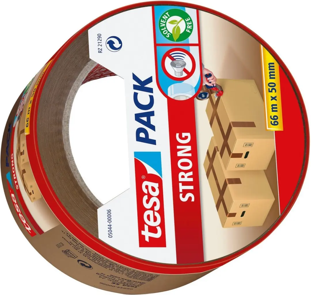 Tesa Verpakkingstape BR 5044 66m x 50mm - Bruin