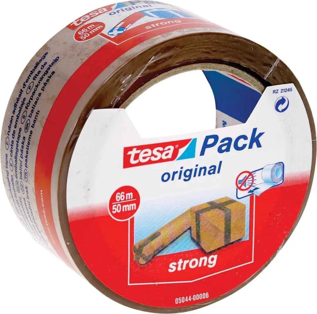 Tesa Verpakkingstape BR 5044 66m x 50mm - Bruin