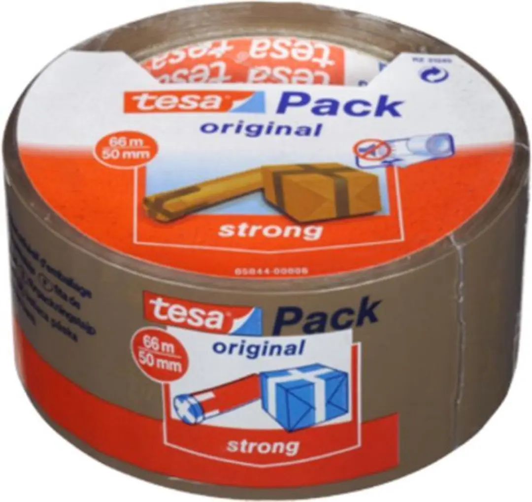 Tesa Verpakkingstape BR 5044 66m x 50mm - Bruin