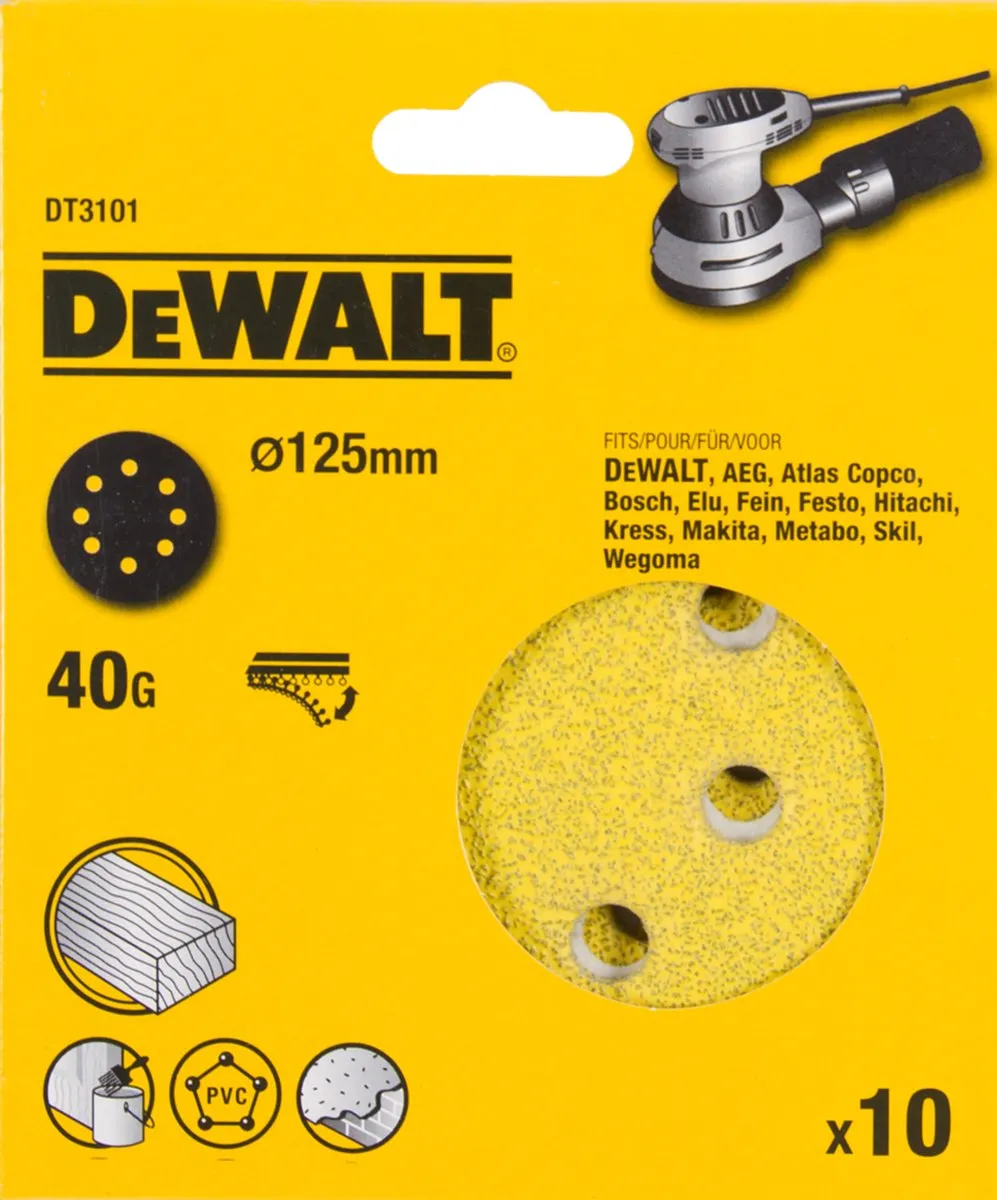 DeWalt DT3101 P40 Schuurschijf 125mm