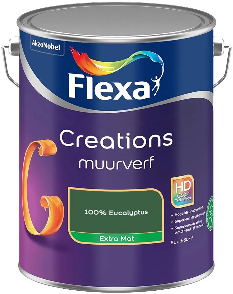 Flexa Creations Muurverf Extra Mat 100% Eucalyptus 5L