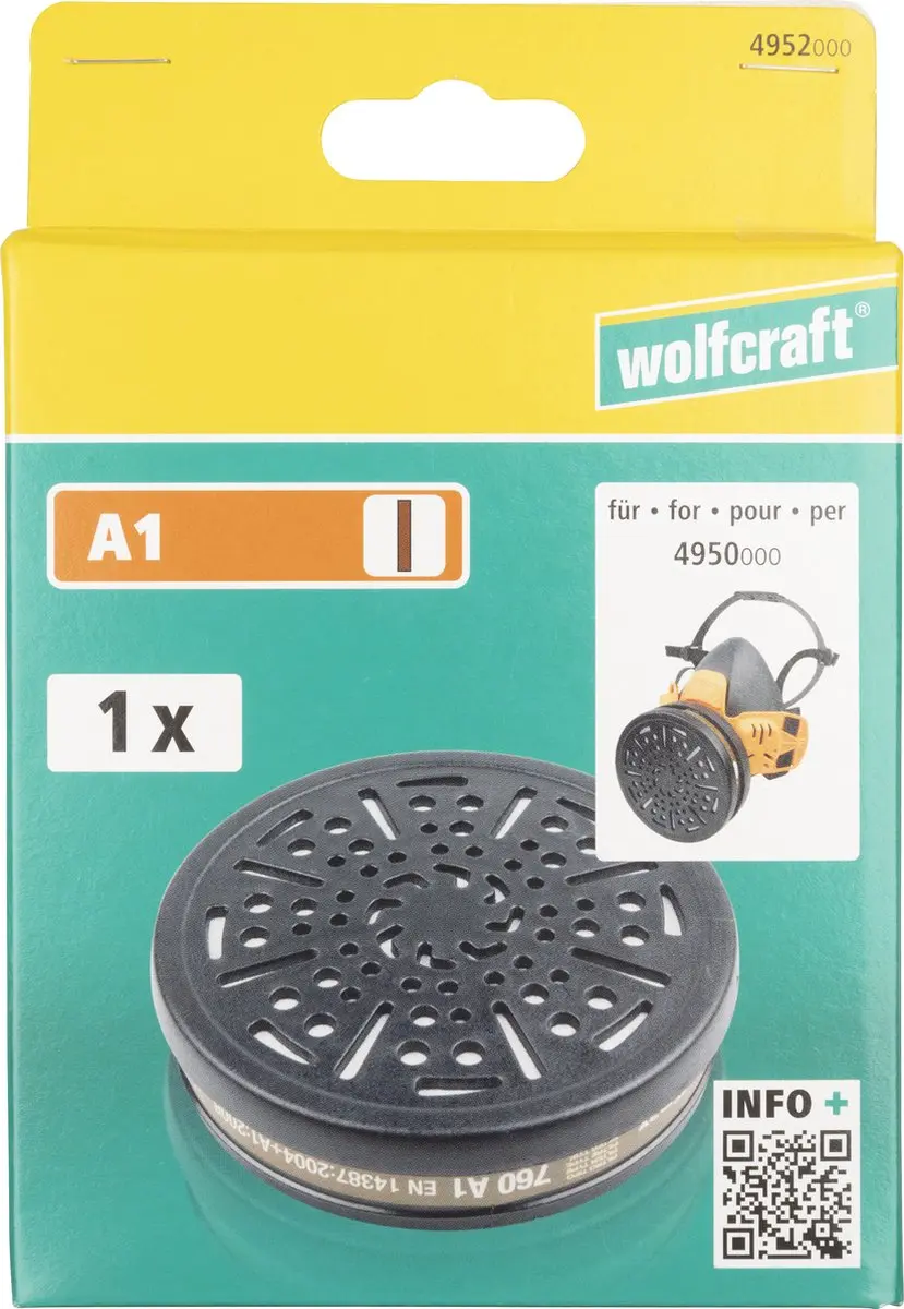 Wolfcraft Halfgelaatsmasker A1 Filter