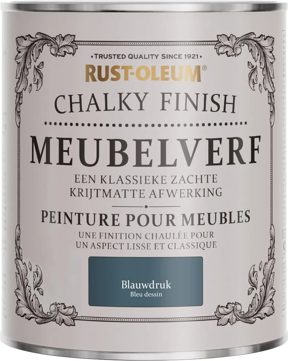 Rust-Oleum Donkerblauw Chalky Finish Meubelverf 750ml - Blauwdruk