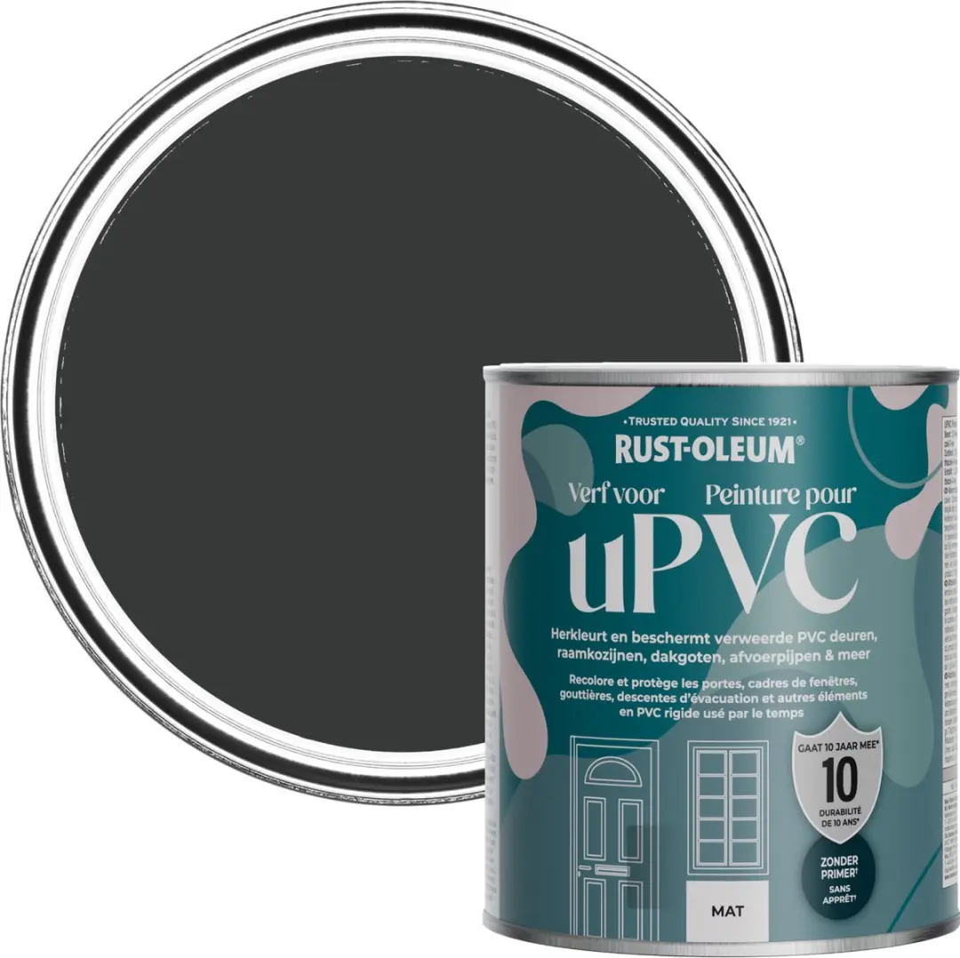 Rust-Oleum Verf voor PVC Houtskool 750ml