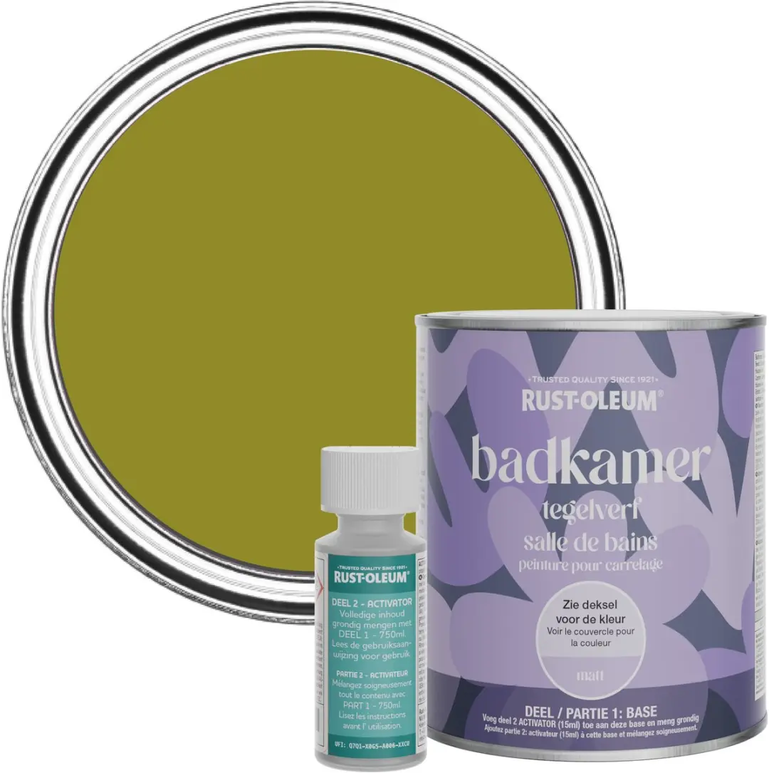 Rust-Oleum Badkamertegelverf Mat Olijf 750ml
