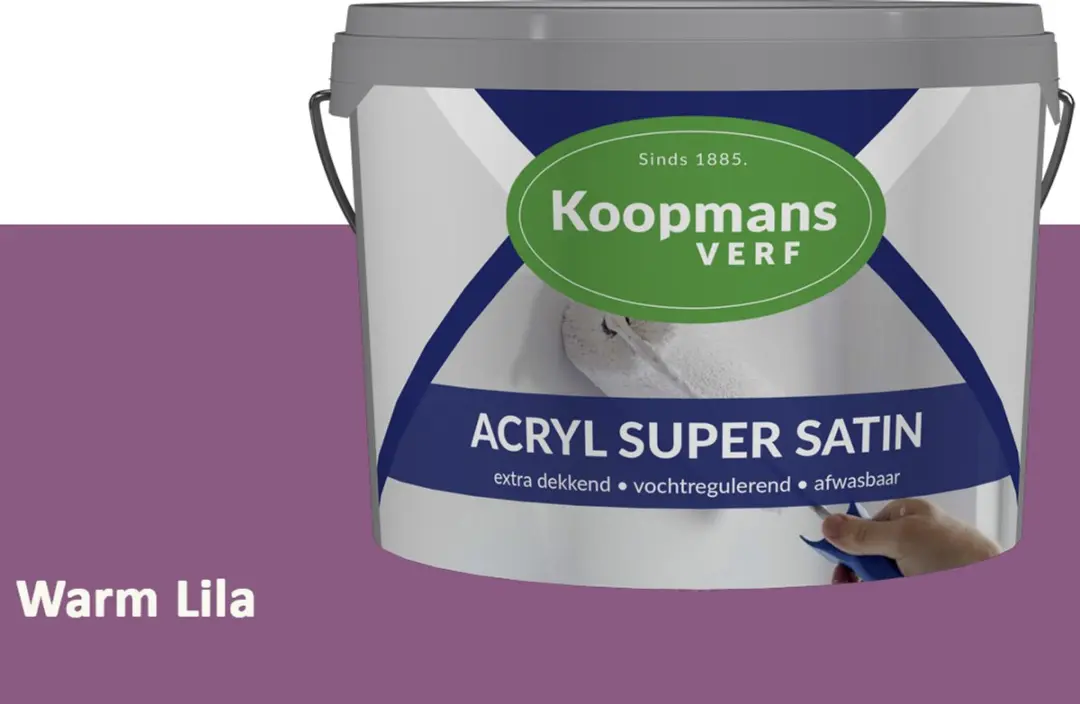 Koopmans Acryl Super Satin Warm Lila Muurverf 2,5L