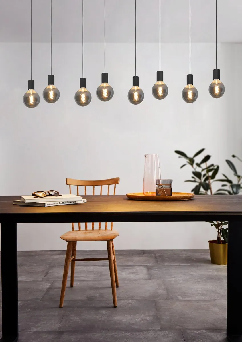 Eglo Nogalte Hanglamp 8-lichten E27 160cm - Zwart