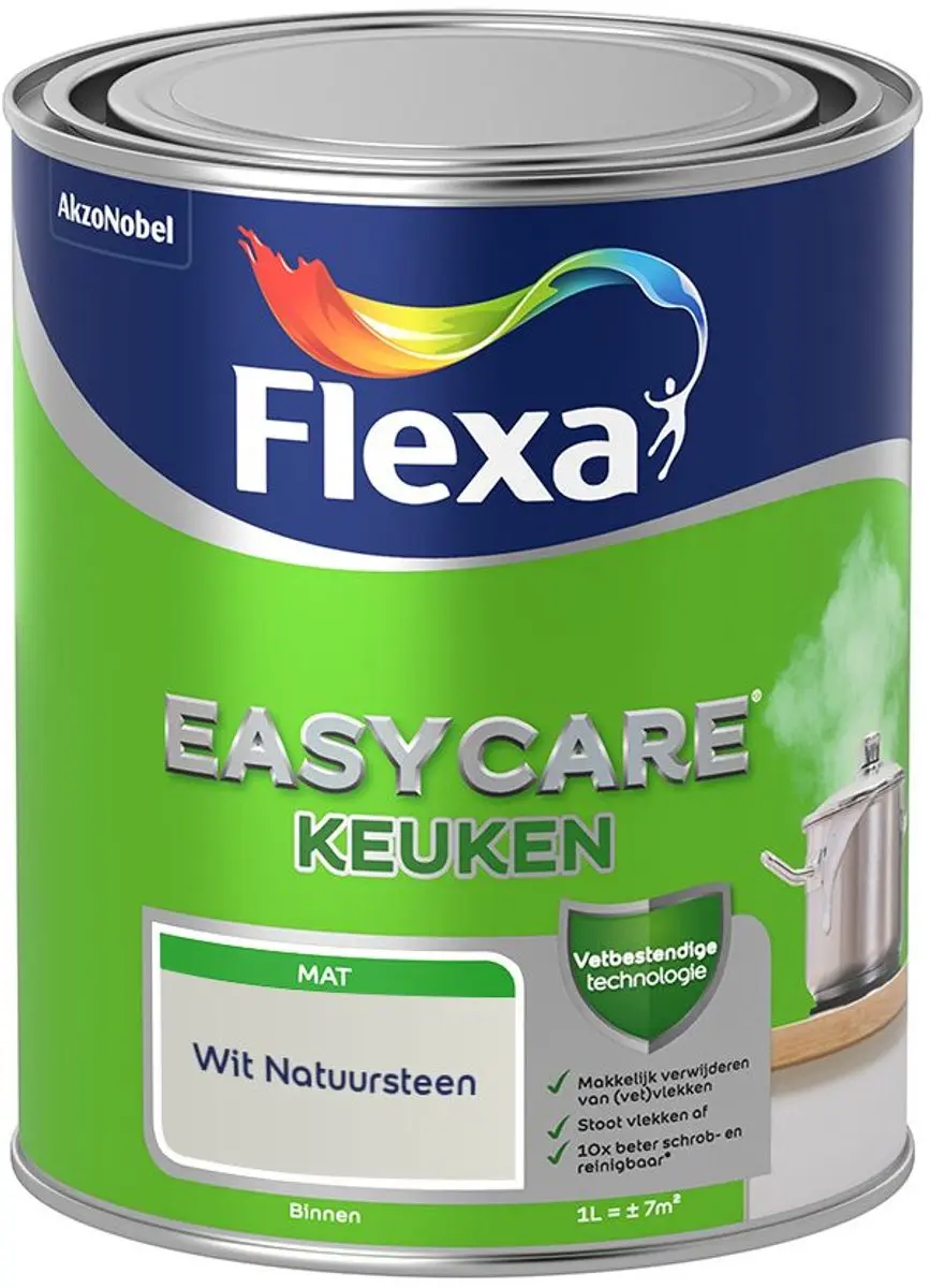 Flexa Easycare Keuken Mengverf 1L - Wit Natuursteen